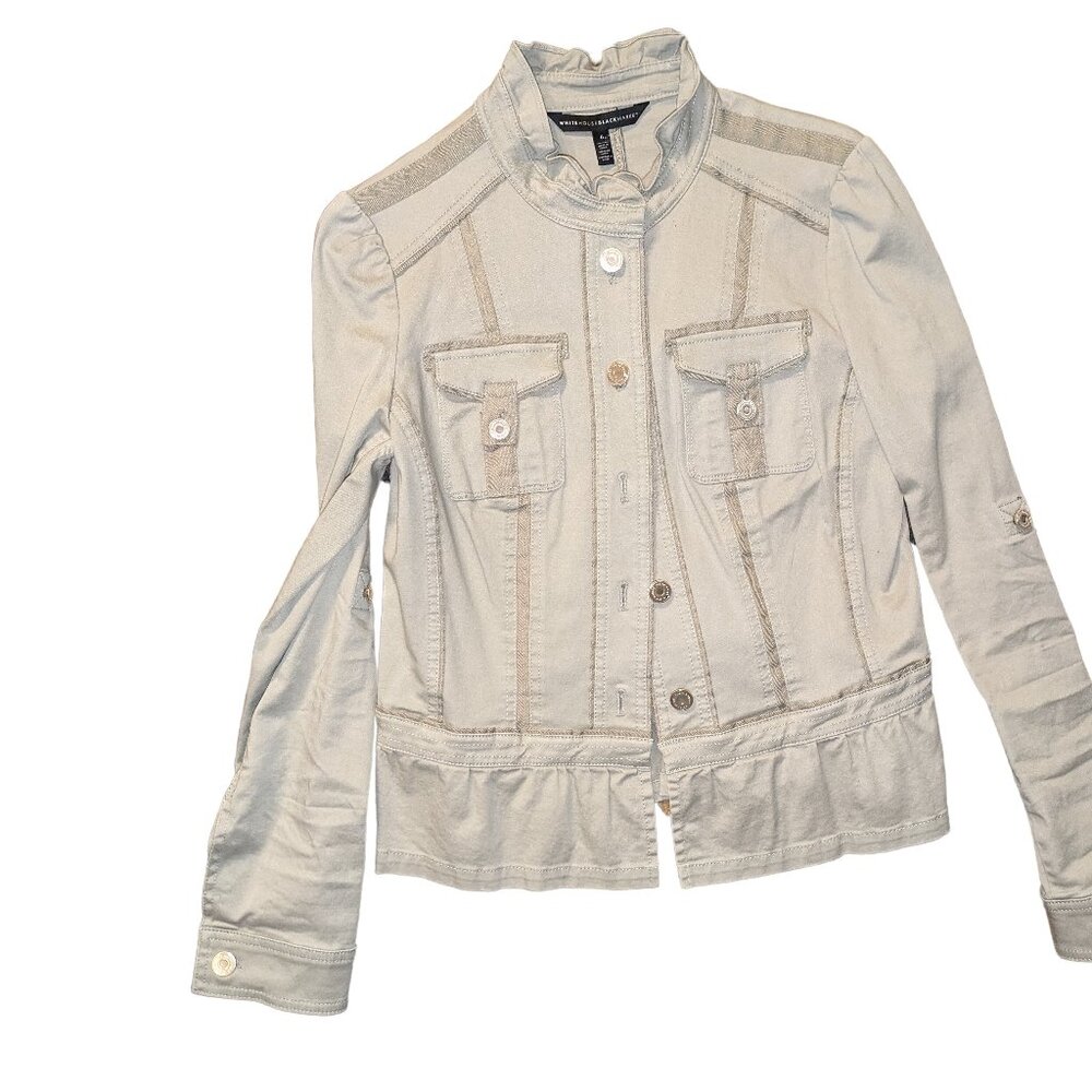 Women's Size 6 Sage Green Military Style Jacket from White House Black Market